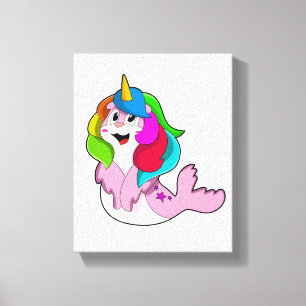 Lienzo Sello como unicornio