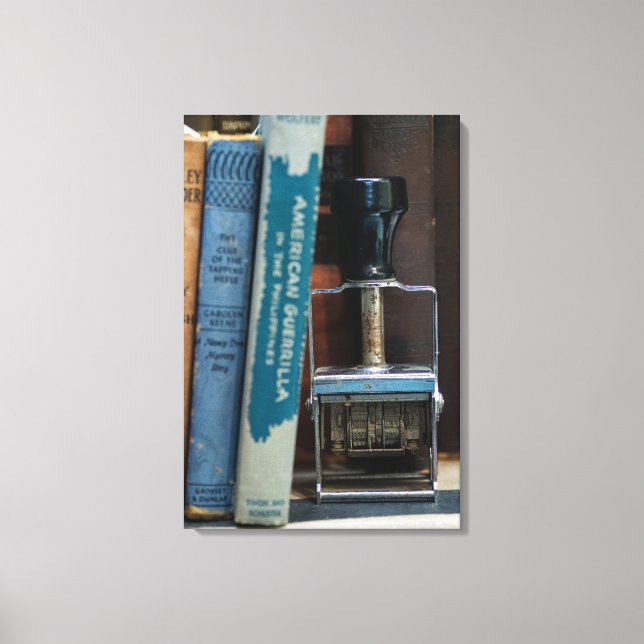 Lienzo Sello de fecha de biblioteca (Anverso)