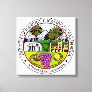 Lienzo Sello de la ciudad de Rancho Cucamonga (California