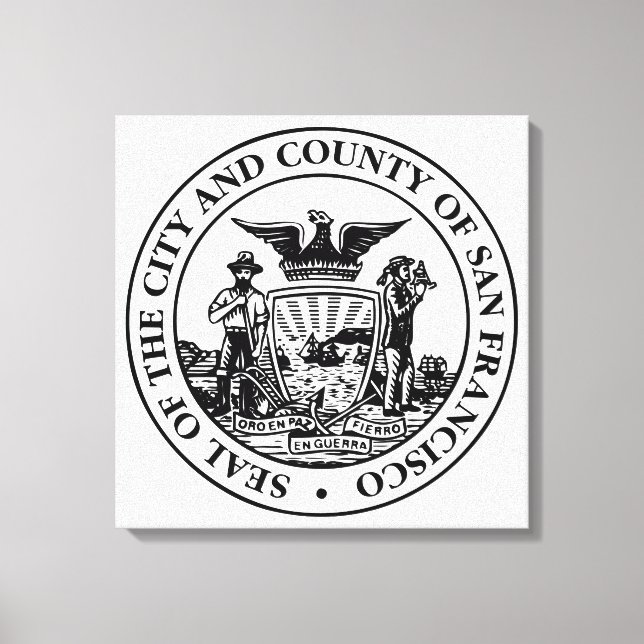 Lienzo Sello de la ciudad de San Francisco (California, E (Anverso)