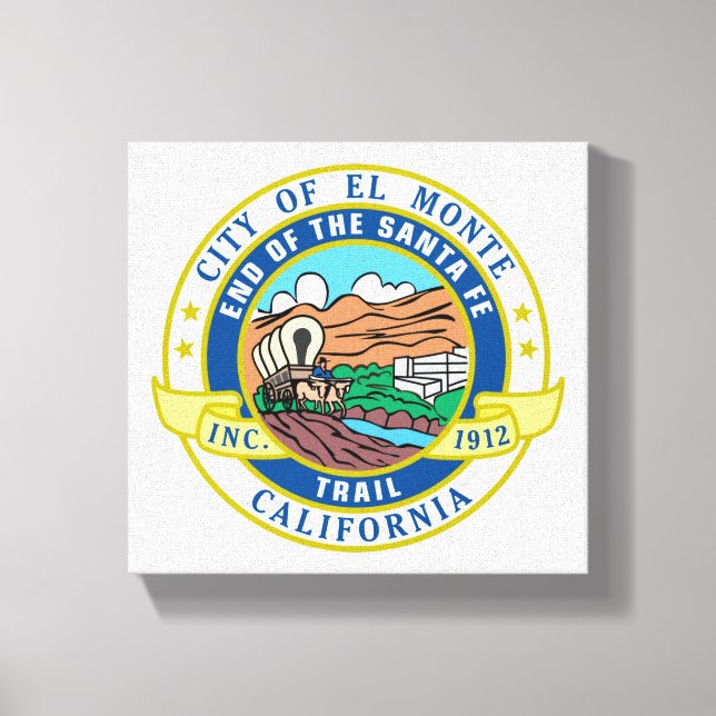 Lienzo Sello urbano de El Monte (California) (Anverso)