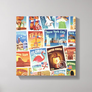 Lienzo Sellos de Estados Unidos
