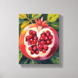 Lienzo Semillas de granada | Pintura de frutas