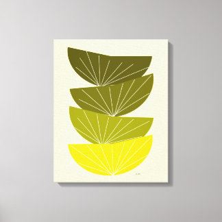 Lienzo Semillas de tela enrolladas modernas de mediados d