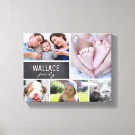 Lienzo Sencillo collage de fotos de la familia moderna