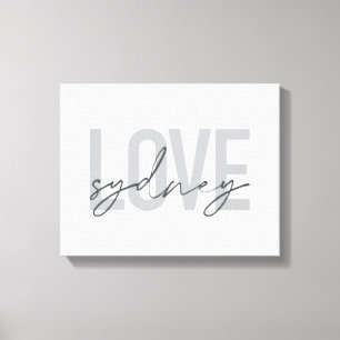 Lienzo Sencillo, moderno, fresco, de diseño urbano Love S