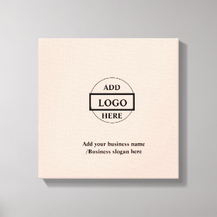 Lienzo Sencillo y elegante logo personalizado aquí compañ