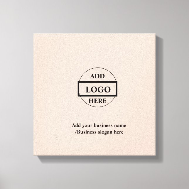 Lienzo Sencillo y elegante logo personalizado aquí compañ (Anverso)