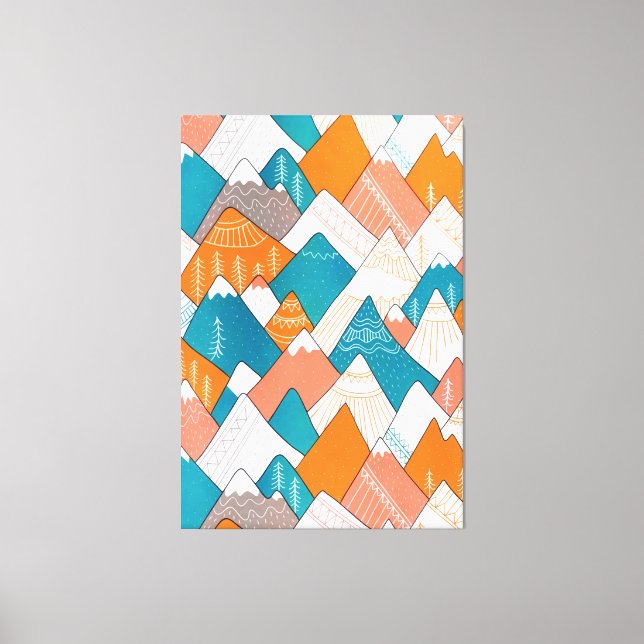 Lienzo Senderismo Camping World Travel Mountain Peaks (Anverso)