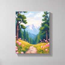 Senderismo en la montaña | Paisaje floral de la na