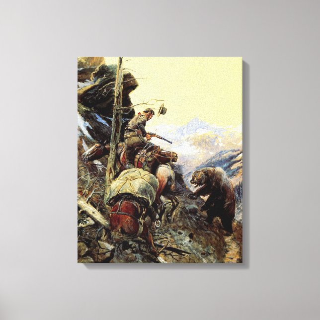 Lienzo Sendero disputado por Charles M. Russell (Anverso)