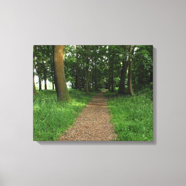 Lienzo Sendero en los bosques, Bute Park, Cardiff (Anverso)