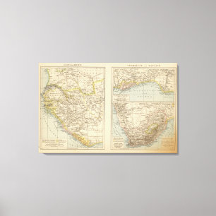 Lienzo Senegambien, Goldkuste, mapa del atlas de Kapland