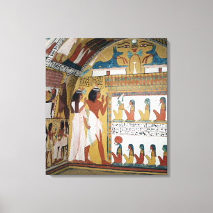 Lienzo Sennedjem y el su hacer frente de la esposa