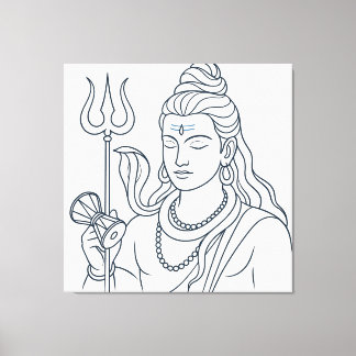 Lienzo Señor Shiva