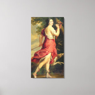 Lienzo Señora de Montespan como Diana el Huntress