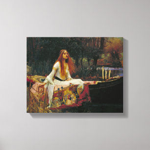 Lienzo Señora de Shalott en el agua