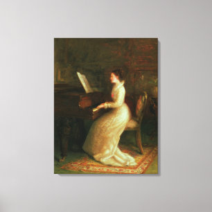 Lienzo Señora en el piano