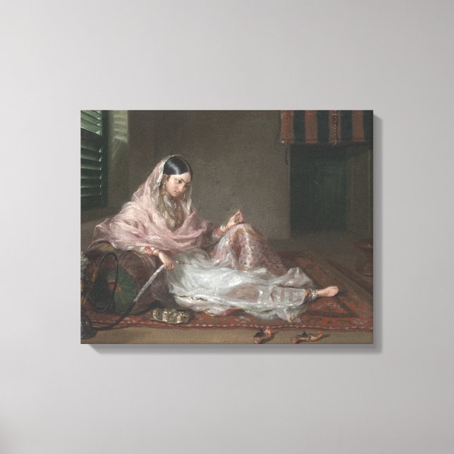 Lienzo Señora Musulmana Recogida Por Francesco Renaldi (Anverso)