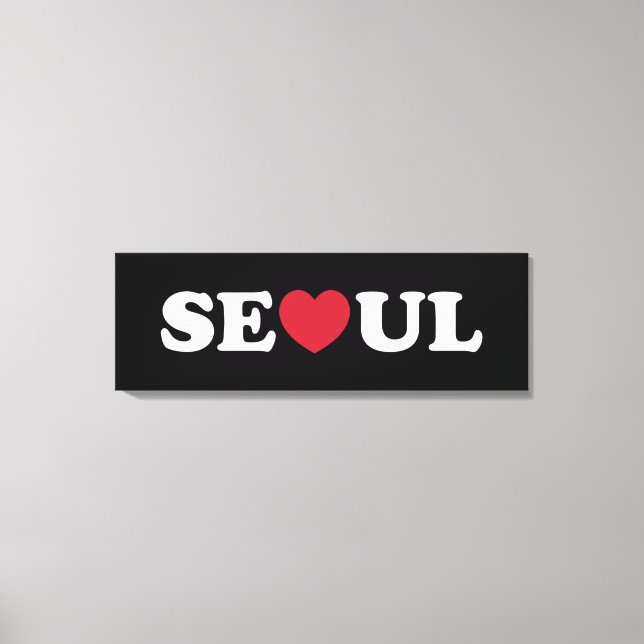 Lienzo Seoul Love Heart (Anverso)