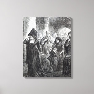 Lienzo Separación de la reina Elizabeth Wydville y ella