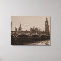 Sepia Big Ben Tower Palace de Westminster