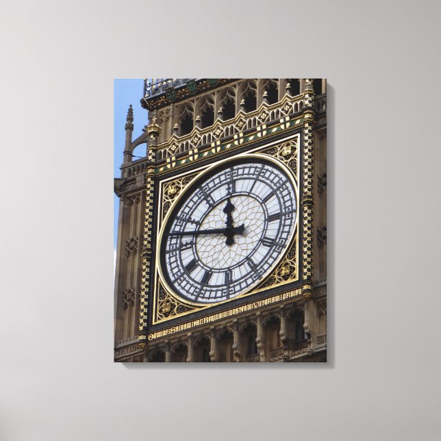 Lienzo Sepia Close Big Ben London Travel (Anverso)