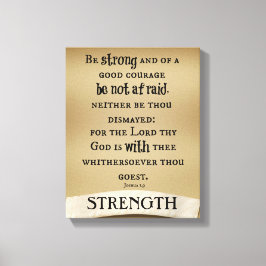 Lienzo Ser fuerte y de buen valor frente a la Biblia