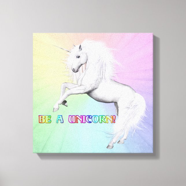 Lienzo Ser unicornio (Anverso)