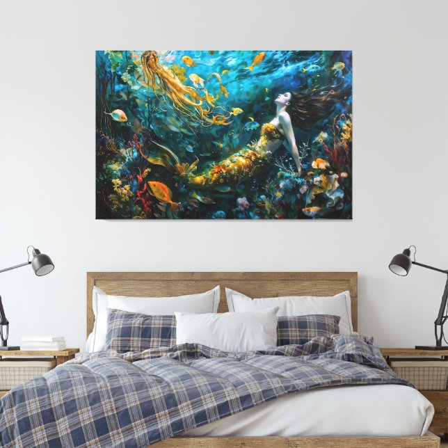 Lienzo "Seraphina" - Hermosa sirena mística (Insitu(Dormitorio))