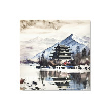 Serena Pagoda de Montaña (Invierno)