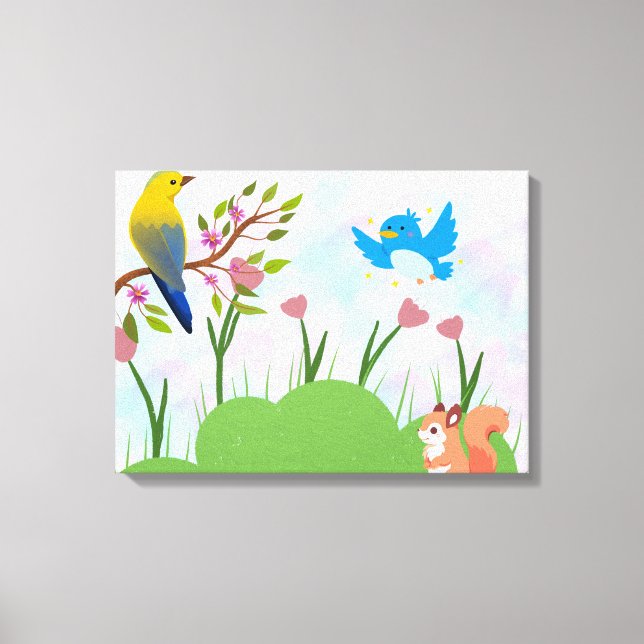 Lienzo "Serenade de primavera" (Anverso)