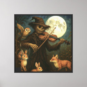 Lienzo Serenade del espantapájaros de la luna completa
