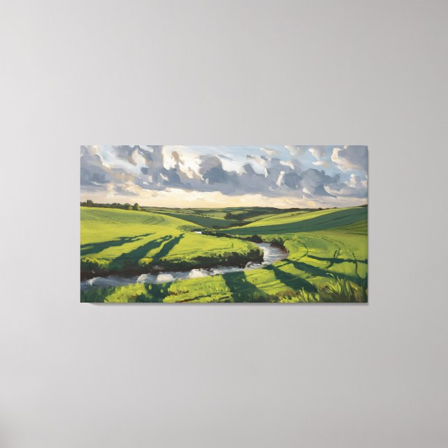 Lienzo Serene Fields (Anverso)