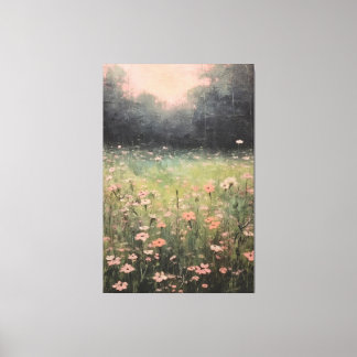 Lienzo Serene Flores silvestres mudas: pintura de aceite 