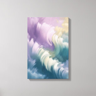 Lienzo Serene Pastel Resumen Wave Dreamy Art