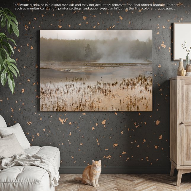 Lienzo Serene Steam: Una pacífica escena de piedras amari (Subido por el creador)