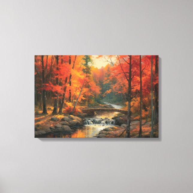 Lienzo Serene Sunset en el Bella Artes forestal japonés o (Anverso)