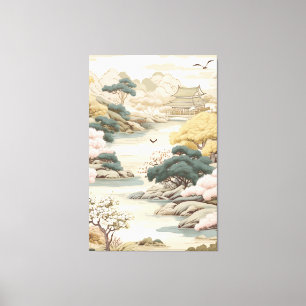 Lienzo Serene Tranquilidad tema japonés