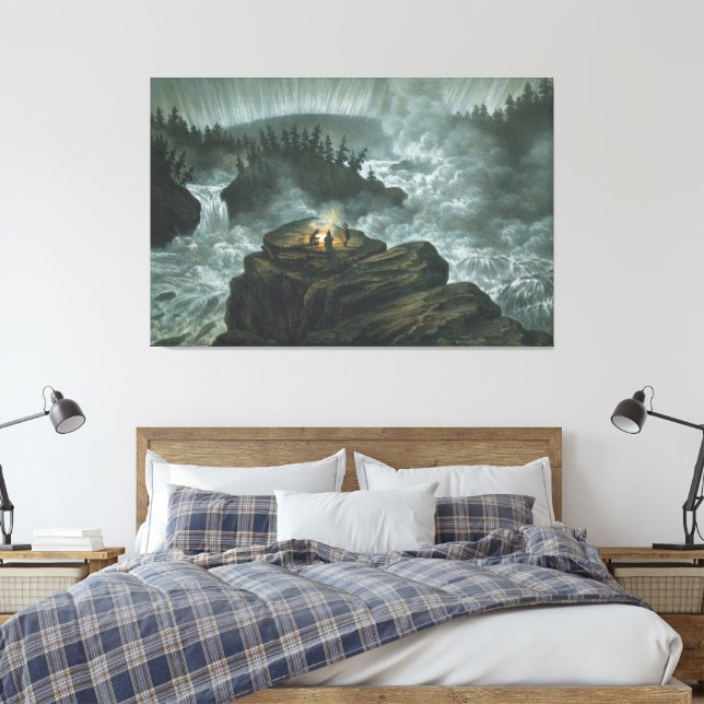 Lienzo Serene Vintage Waterfall Carl Svante Hallbeck (Insitu(Dormitorio))