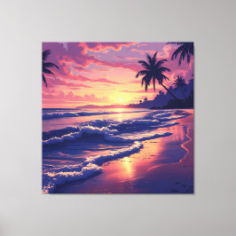 Lienzo Serenidad de la playa del Sunset