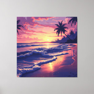 Lienzo Serenidad de la playa del Sunset
