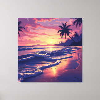 Lienzo Serenidad de la playa del Sunset