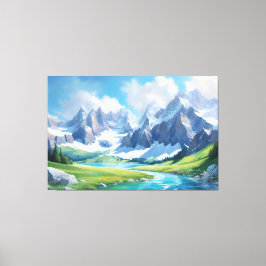 Lienzo Serenidad de las montañas Naturaleza pacífica
