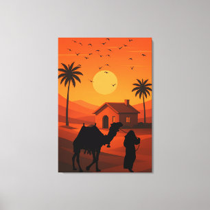 Lienzo Serenidad del desierto al atardecer
