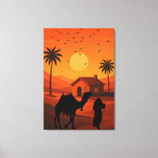 Lienzo Serenidad del desierto al atardecer