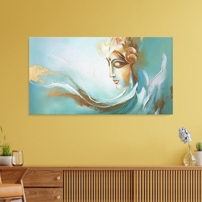 Lienzo Serenidad divina: La diosa Gayathiri reimaginada (Insitu (Sala de estar))