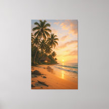 Serenidad Dorada - Sunset de playa tropical