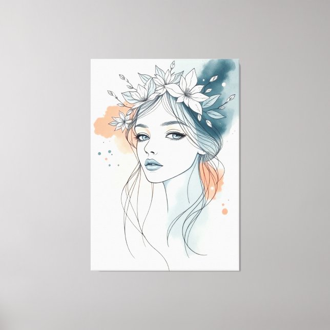 Lienzo Serenidad Floral (Anverso)