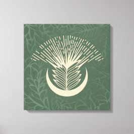 Lienzo Serenidad Verde Sage: Boho Geometric